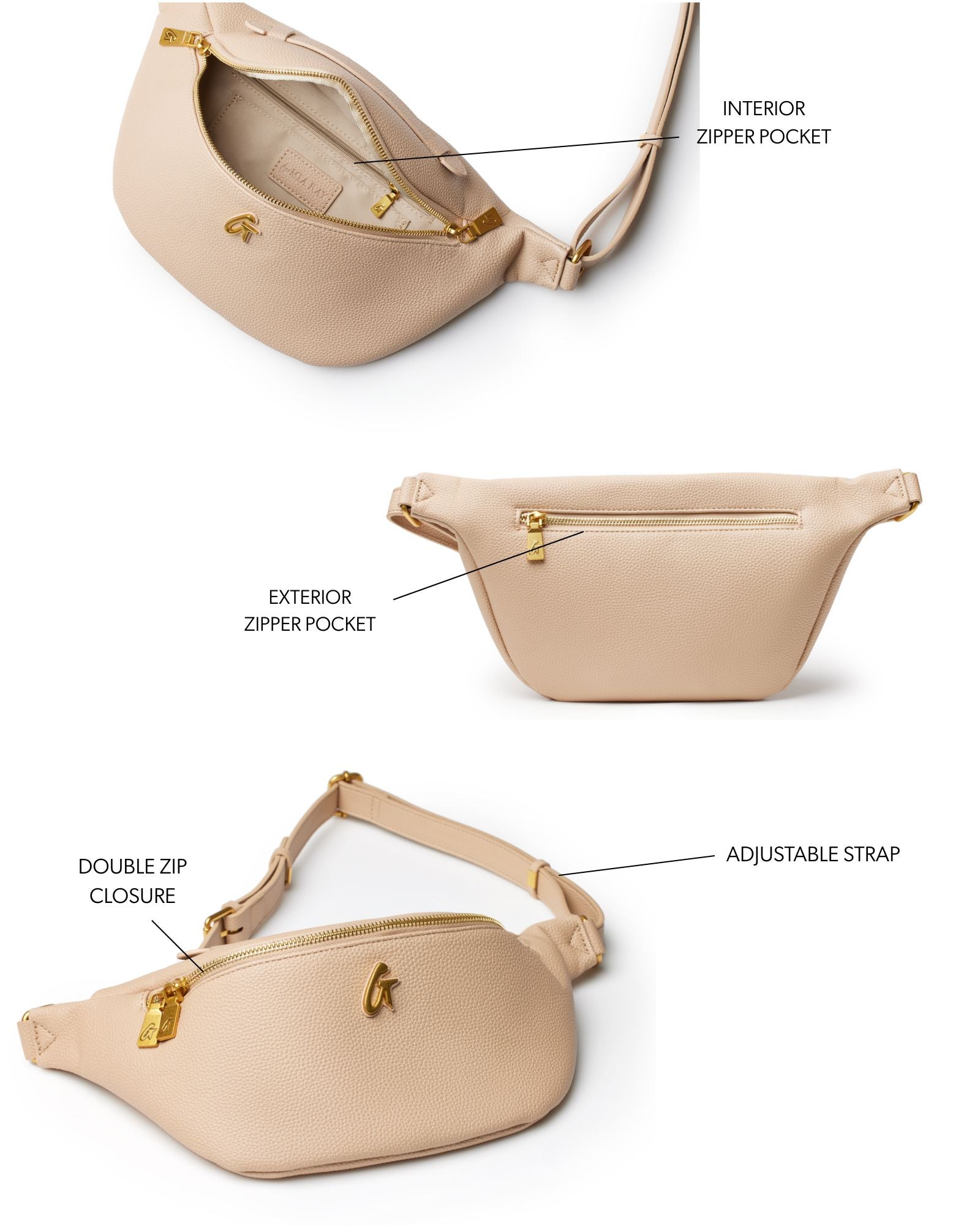 MINI PEBBLE FANNY PACK - NUDE