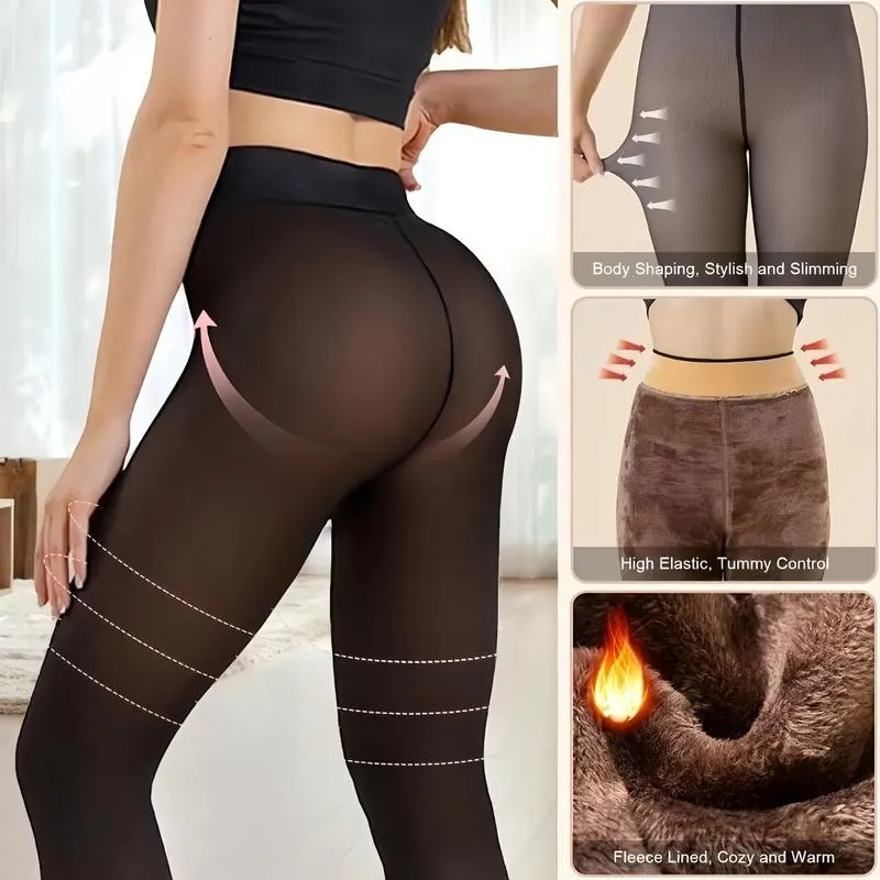 Winter Warmest Tights! Fleece Lined, Completely Opaque