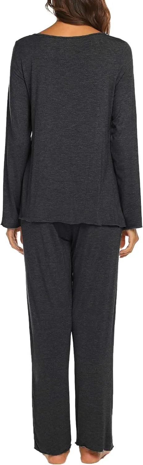 Womens Pajama Sets 2 Piece Lounge Set Fall Winter Pajamas