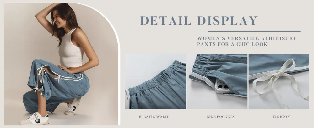 Women's Elastic High Waist Cargo Pants