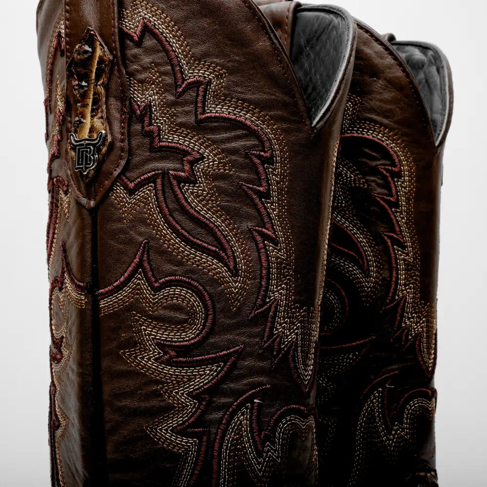 Orix Caiman Hornback Leather Boots - Square Toe