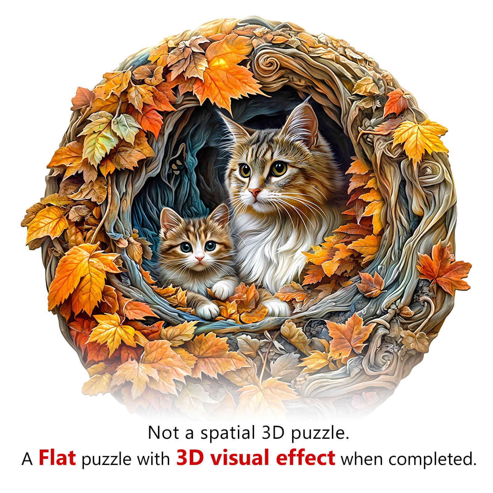 3D  cat mom Jigsaw Puzzle