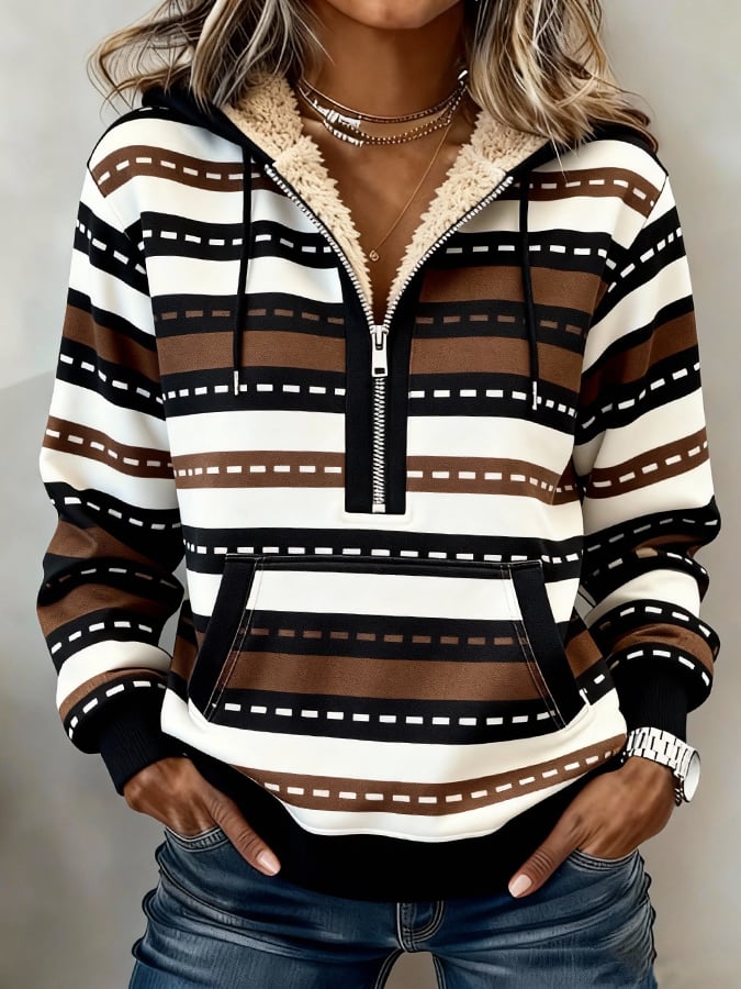 Women's Western Casual Textured Sweatshirt