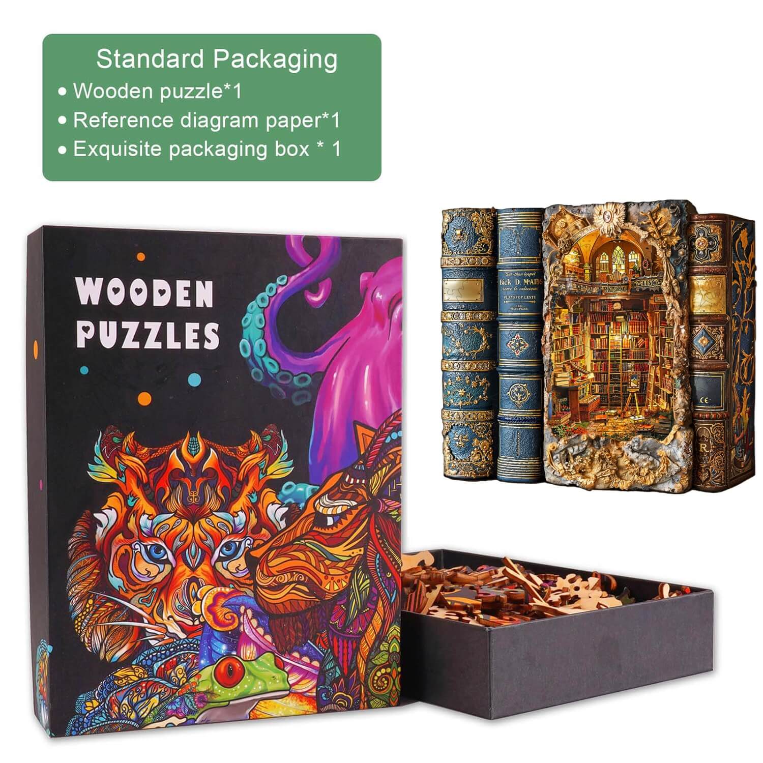 Story Realm Tome Wooden Jigsaw Puzzle