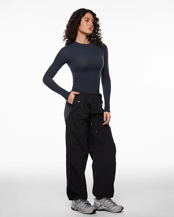 Inbarely Soft Single-Layer Basic Long Sleeve Shirts