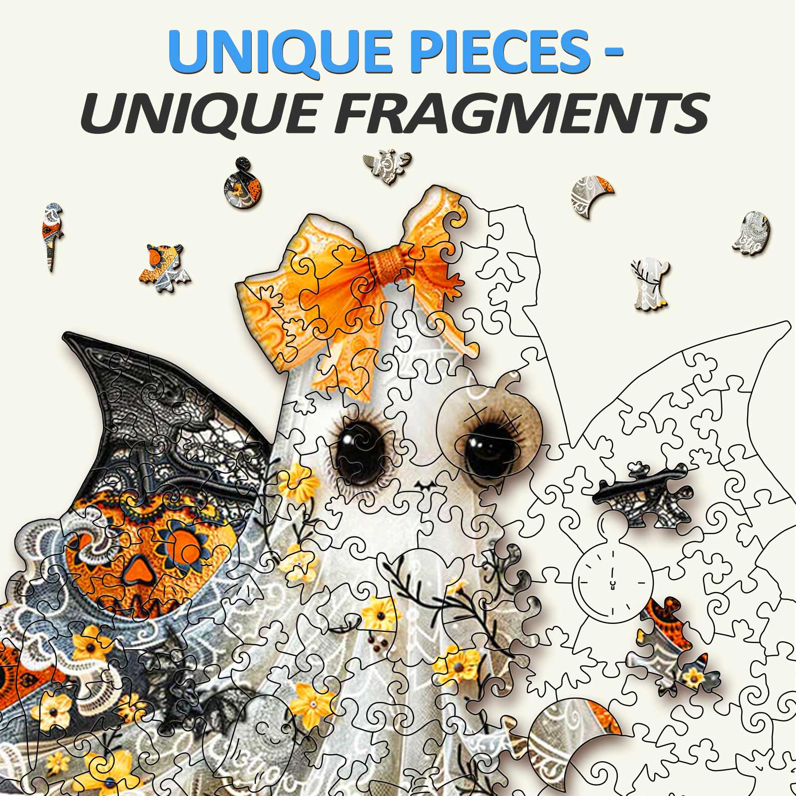 Little Miss Ghost Wooden Jigsaw Puzzle