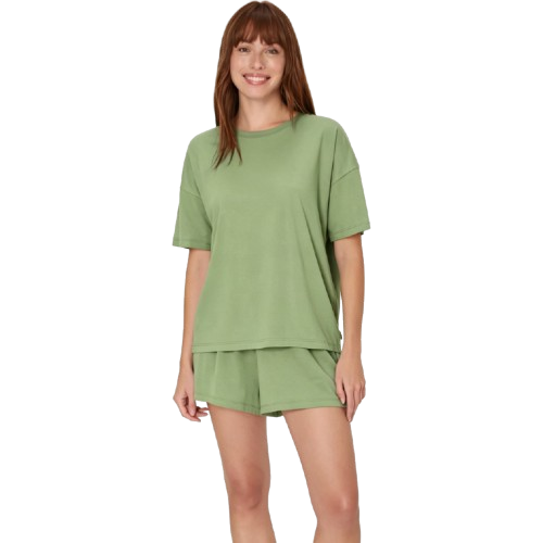 Women's Loungewear Set (2-Piece) — Ultra-Soft, Loose-Fit T-Shirt and Sleep Shorts