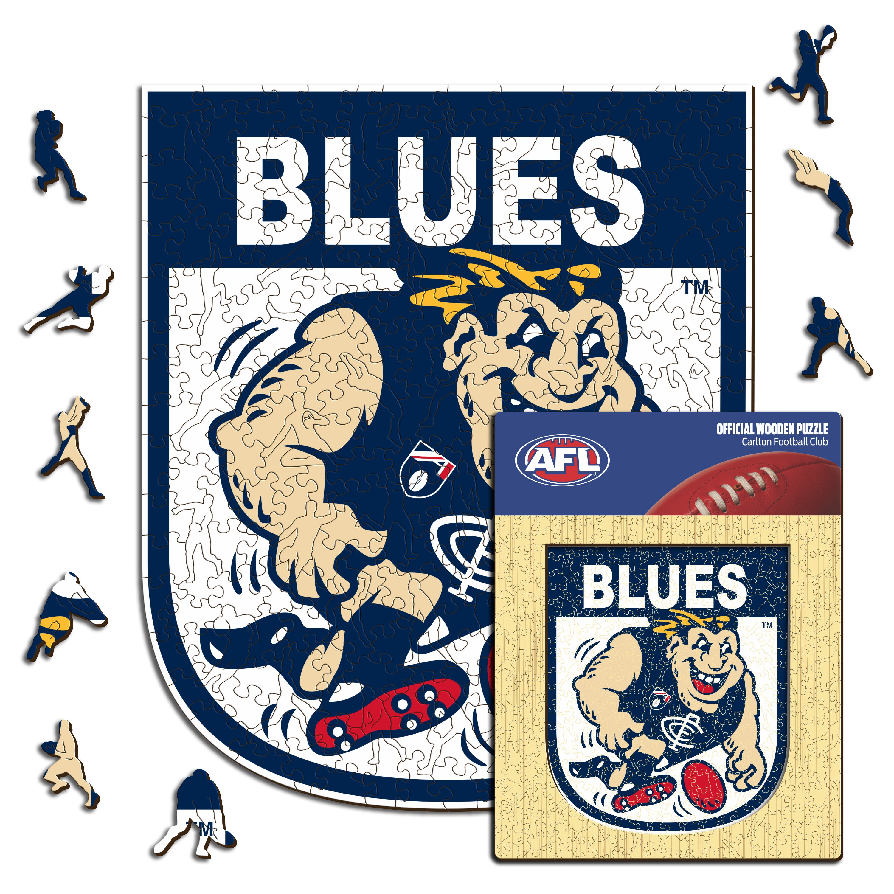 Carlton FC Retro Mascot - Wooden Puzzle