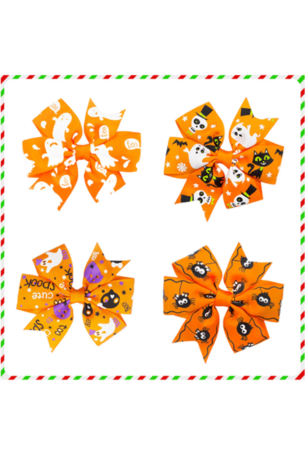 Citrus Halloween Random Pattern Bow Halloween Hair Clip