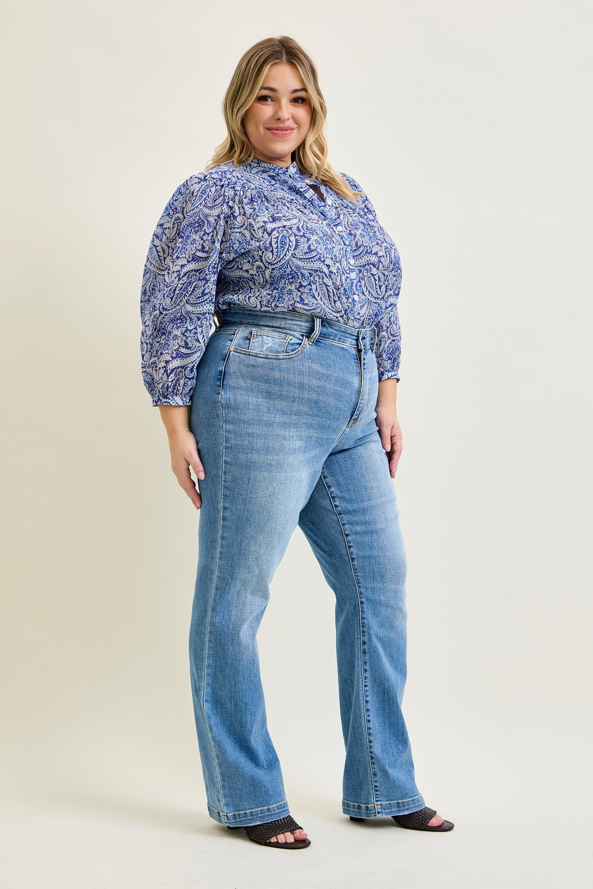 Aliana High Rise Trouser Straight Fit Jeans - PLUS