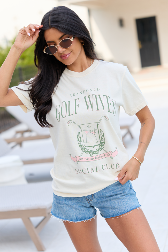 Golf Wives Social Club Ivory Graphic Tee