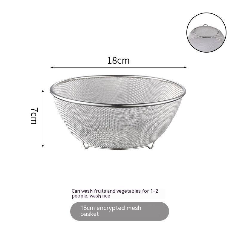 Stainless Steel Mixing Bowl & Mesh Sieve