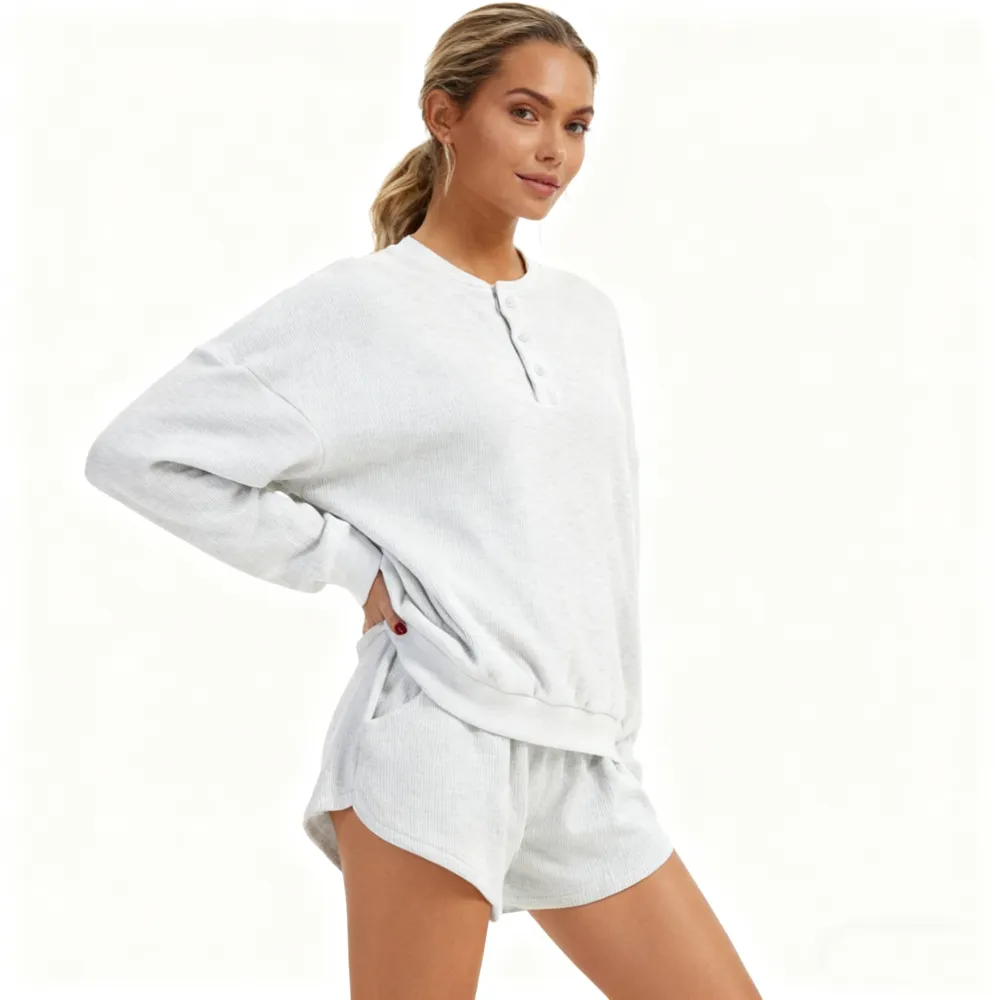 Women's Oversized Waffle Knit Lounge Set