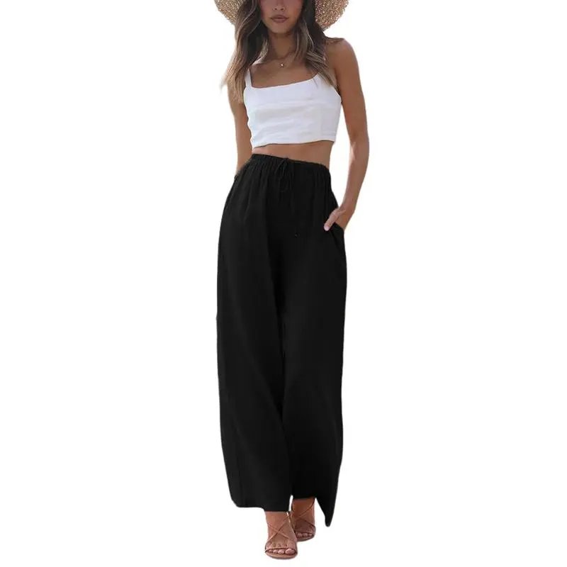 Women's Cotton Linen Summer Palazzo Pants