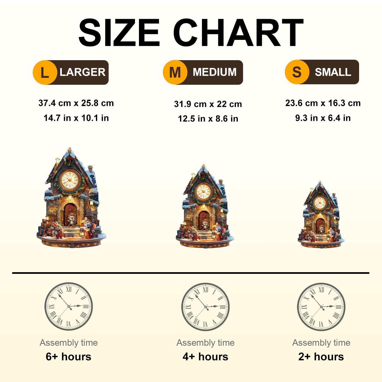 Christmas Clock Tower-1 Wooden Jigsaw Puzzle