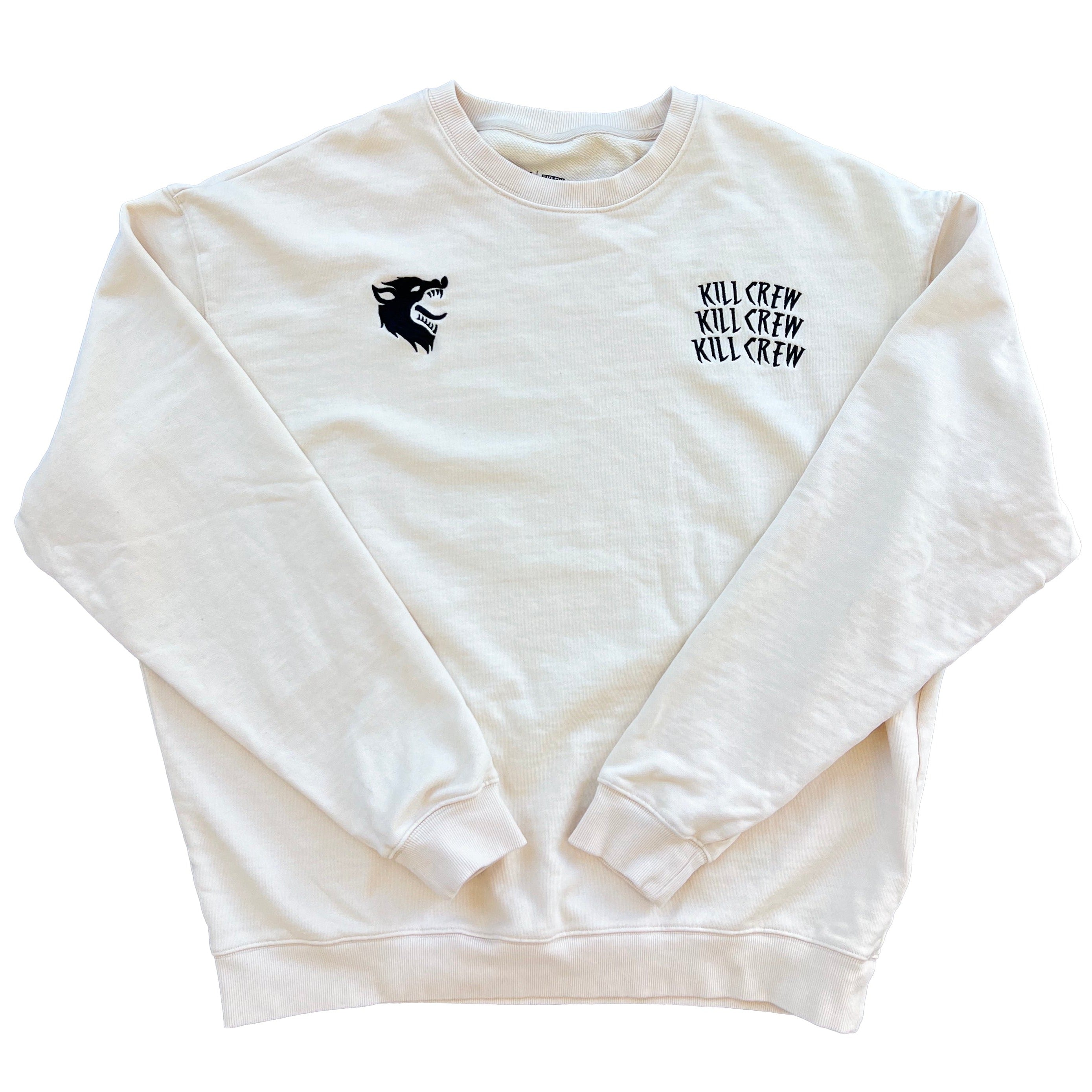 OVERSIZED HEAVYWEIGHT WOLF CREW NECK - CREAM