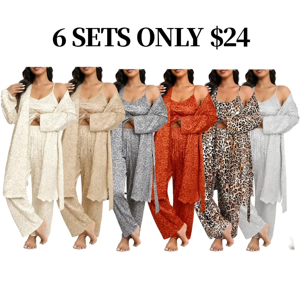 Women's Leopard Print Pajama Set
