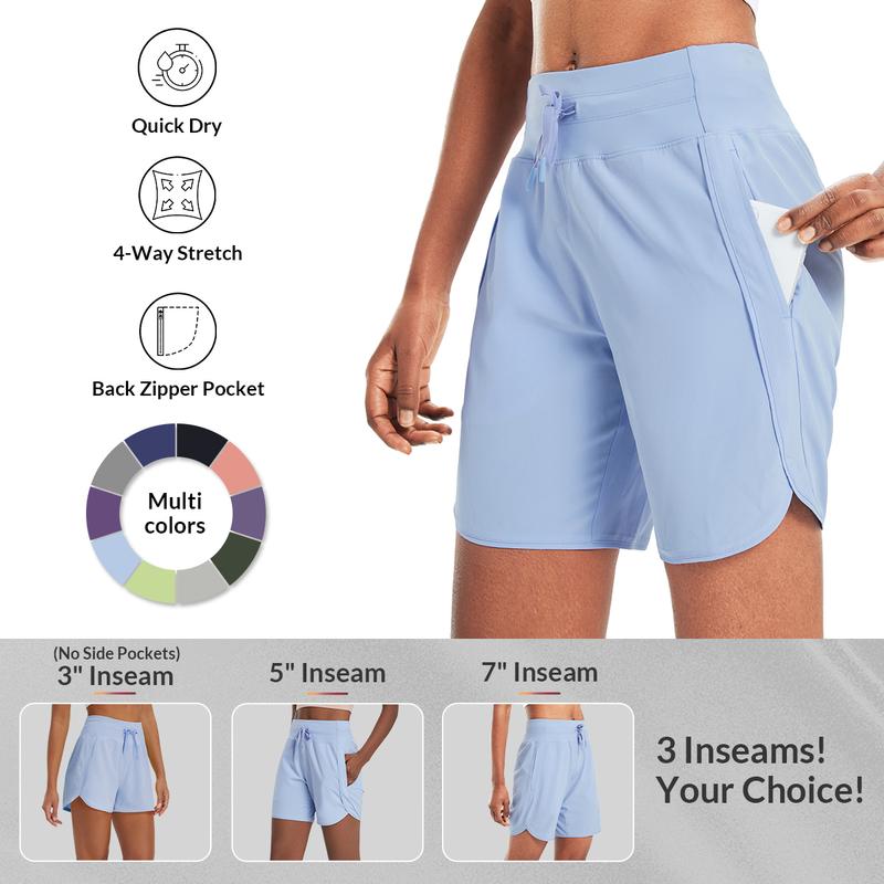 🔥Women’s High-Waist Quick-Dry Athletic Shorts (3