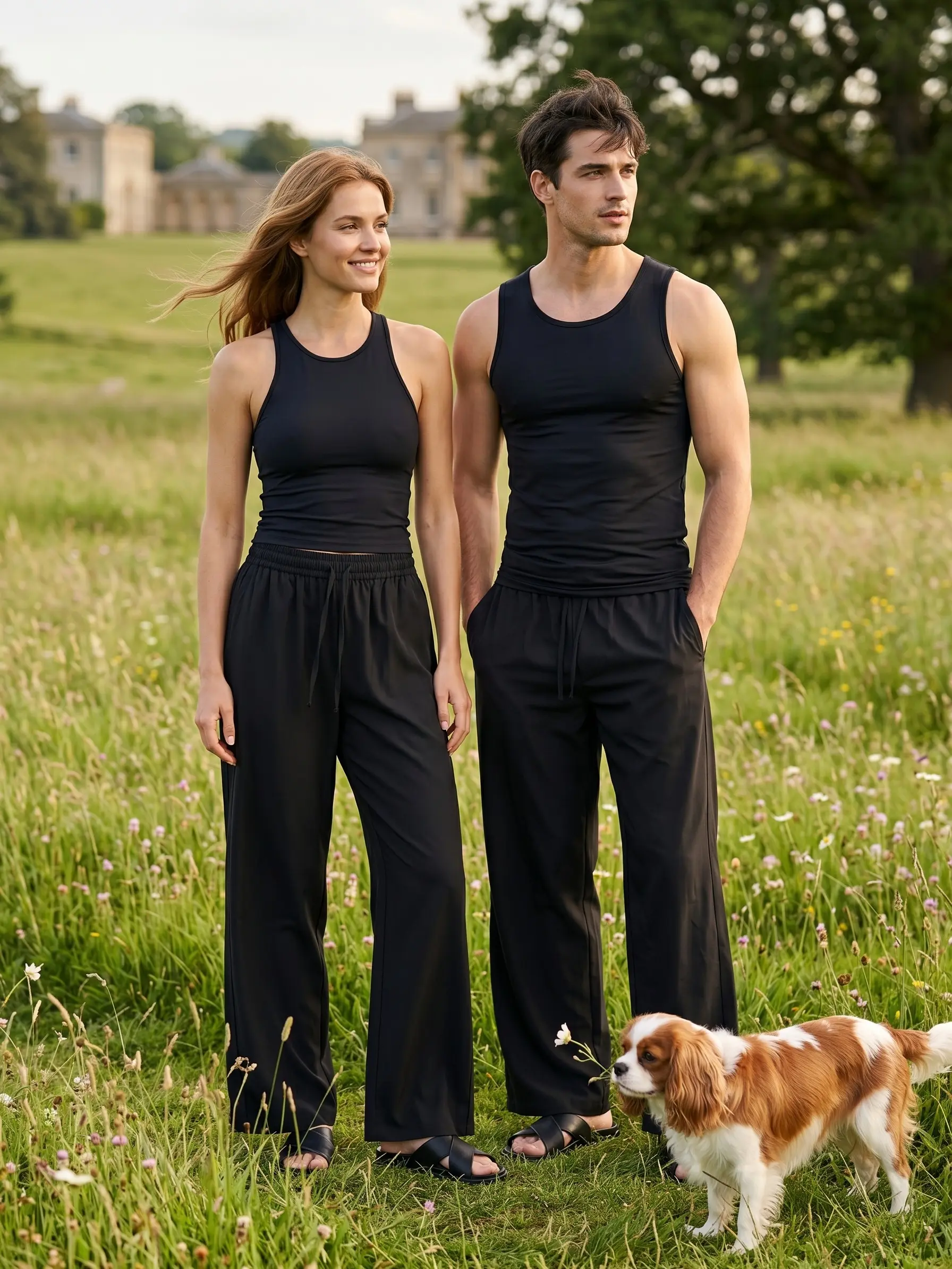 air conditioning pants, Ice Cooling Straight Pants, Unisex Lightweight Breathable Stretch Basic Plain All-Seasons Summer Casual Trousers