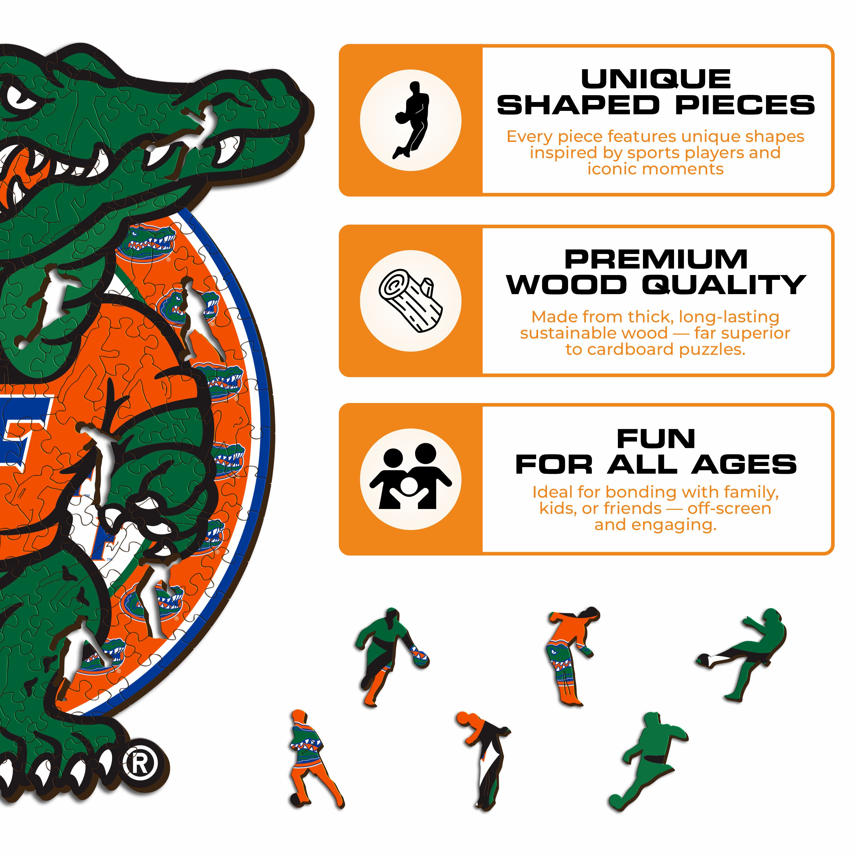 University of Florida Mascot - Wooden Puzzle