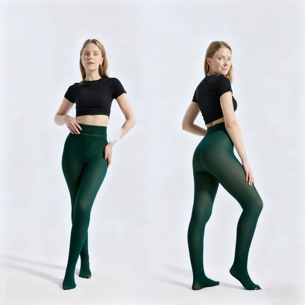 Fleece Lined Tights Sheer Women