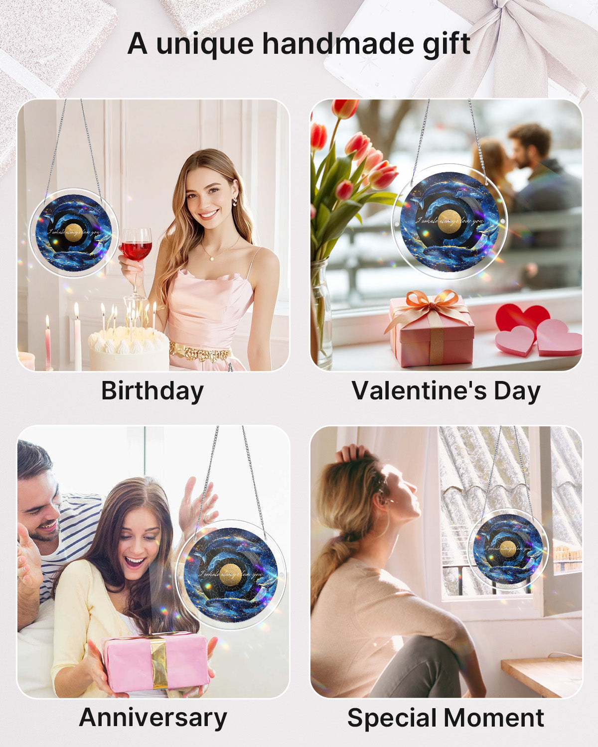 Galactic Whale Dream Light Suncatcher-Acrylic Window Art