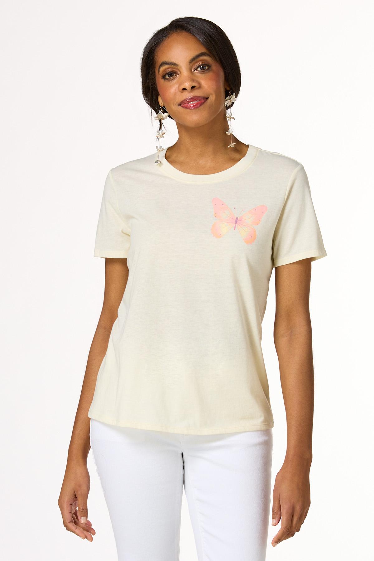 Inspirational Front Back Butterfly Tee