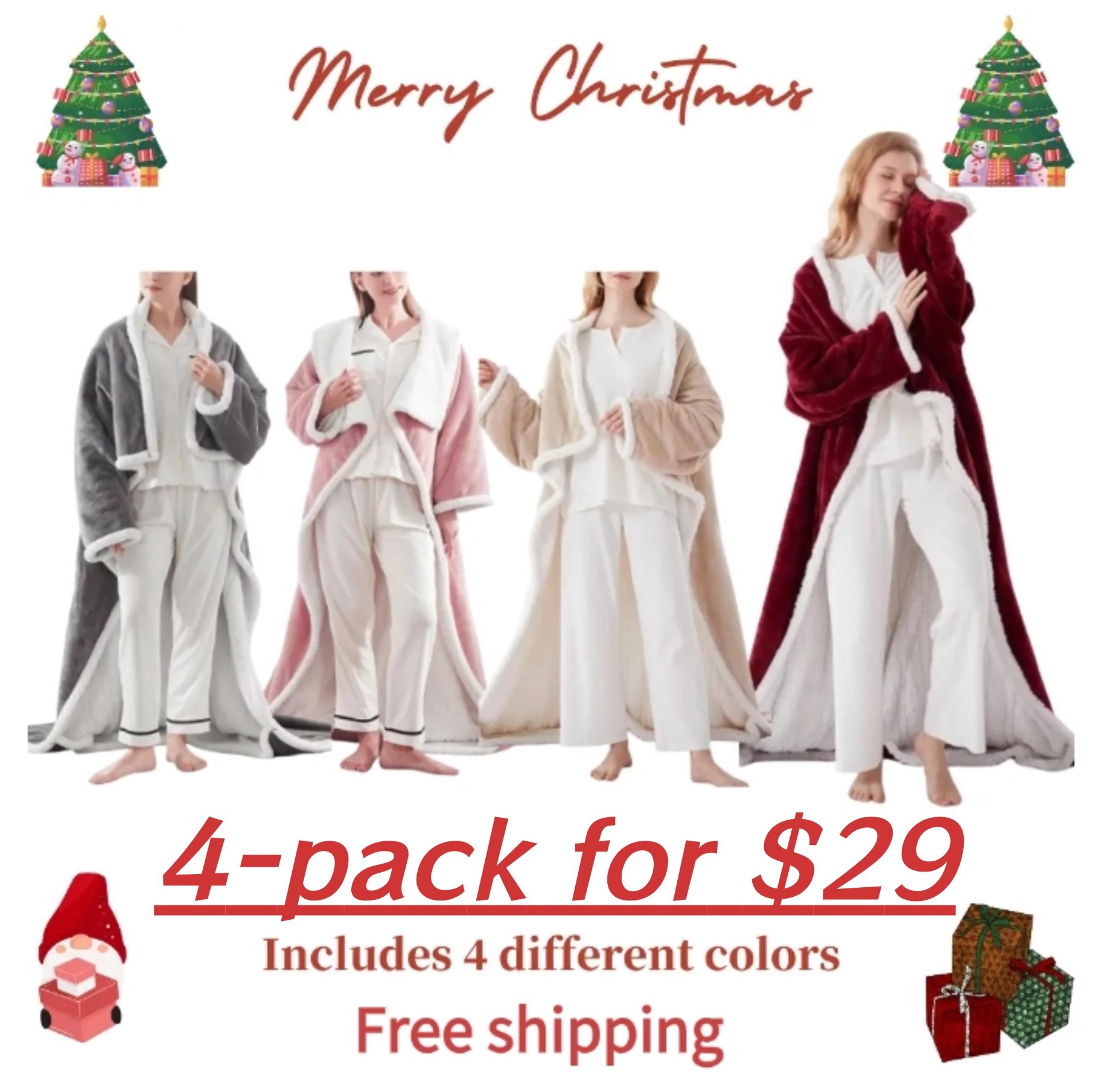 🎁CHRISTMAS PROMOTION-Wearable Electric Clothing With Sleeve And Foot Pockets 6 Heating Levels And Long Heating Times