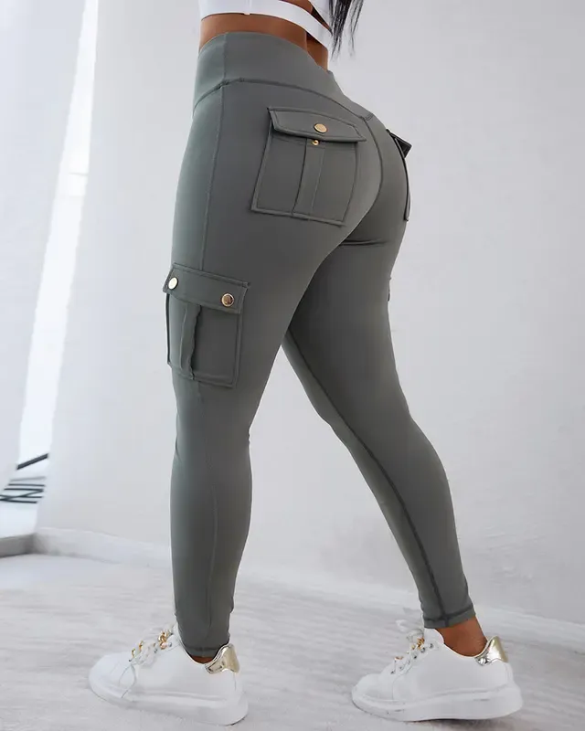Women's Butt Lifting Leggings with Flap Pockets