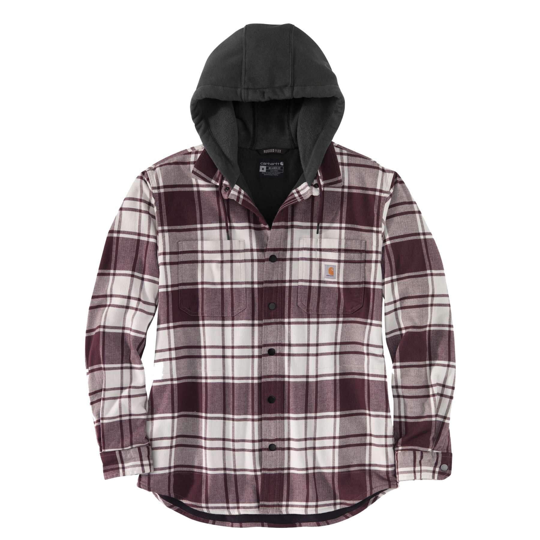 CHT Fleece-Lined Flannel Hooded Shirt Jacket 105621