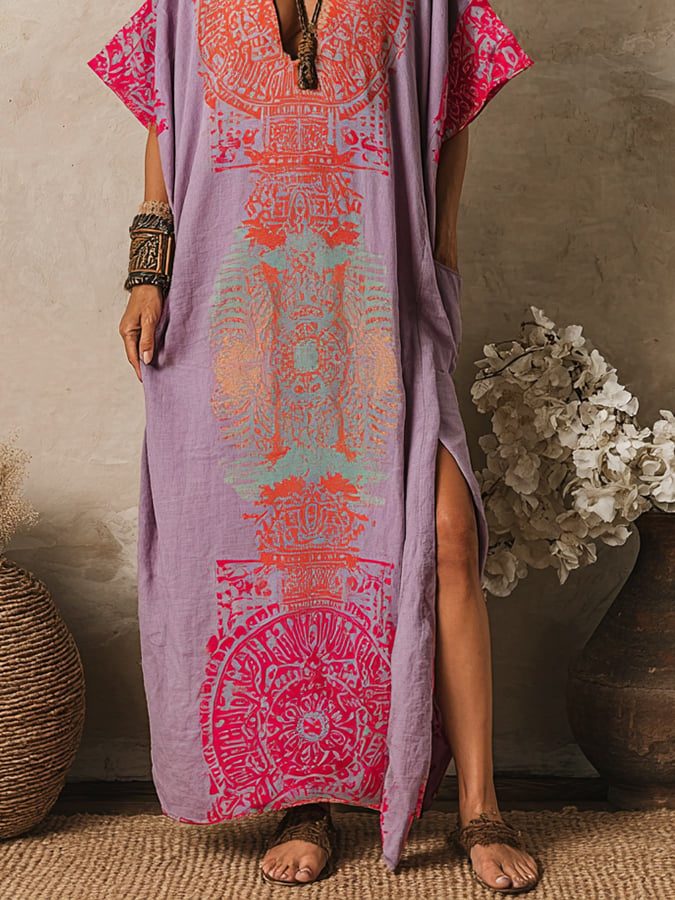Women'S Vacation Bohemian Print Dress- Fast Shipping