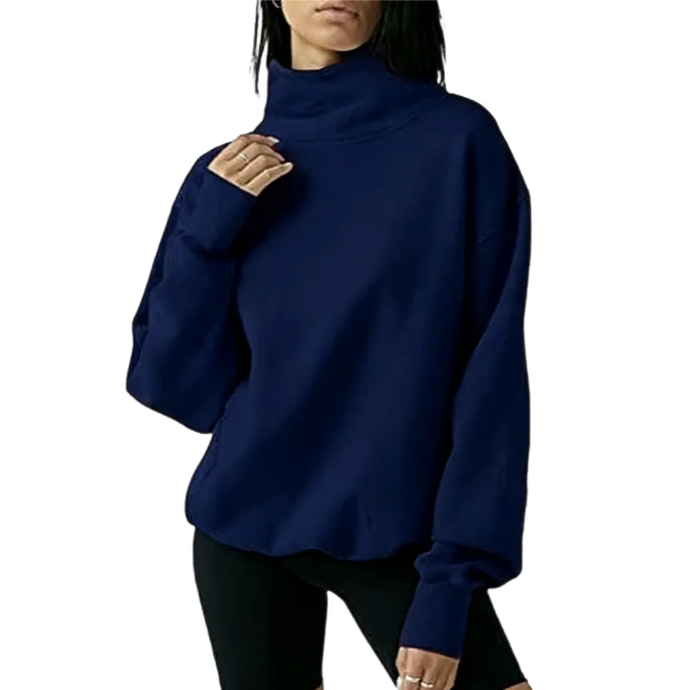 Women's Oversized Turtleneck Sweatshirt