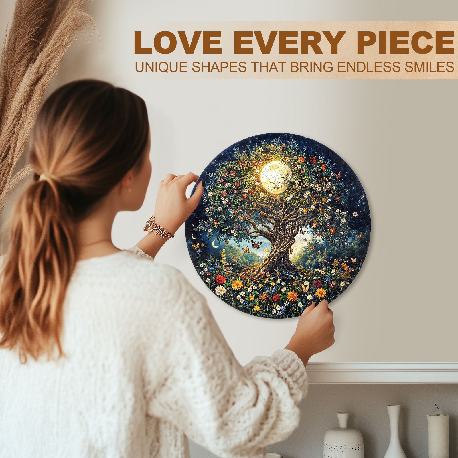 Bohemian Tree of Life Wooden Jigsaw Puzzle