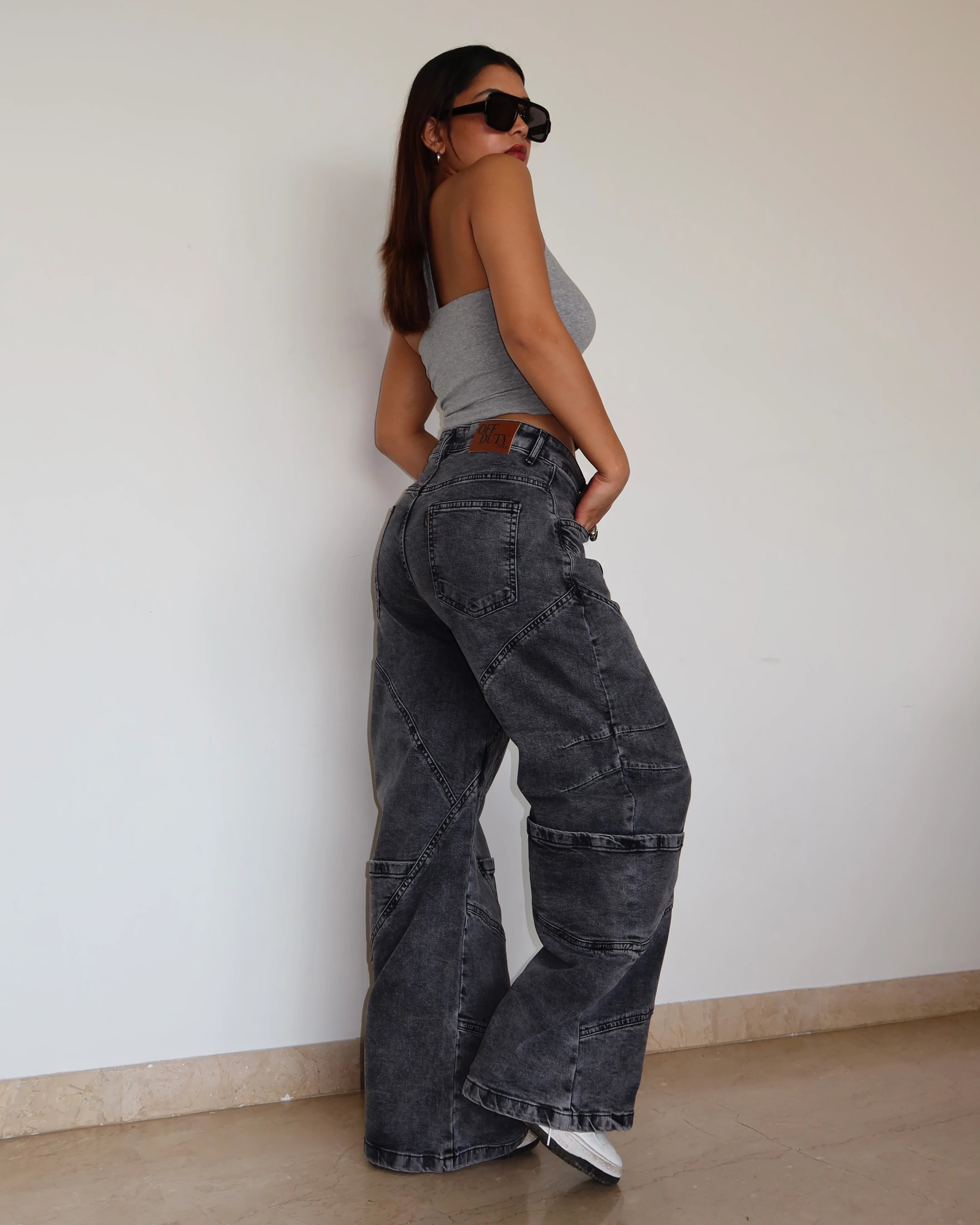 Storm Tone Baggy Wide leg Jeans