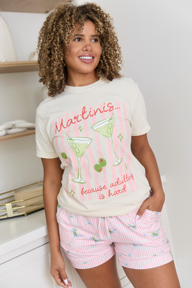 Adulting Is Hard Ivory Graphic Tee