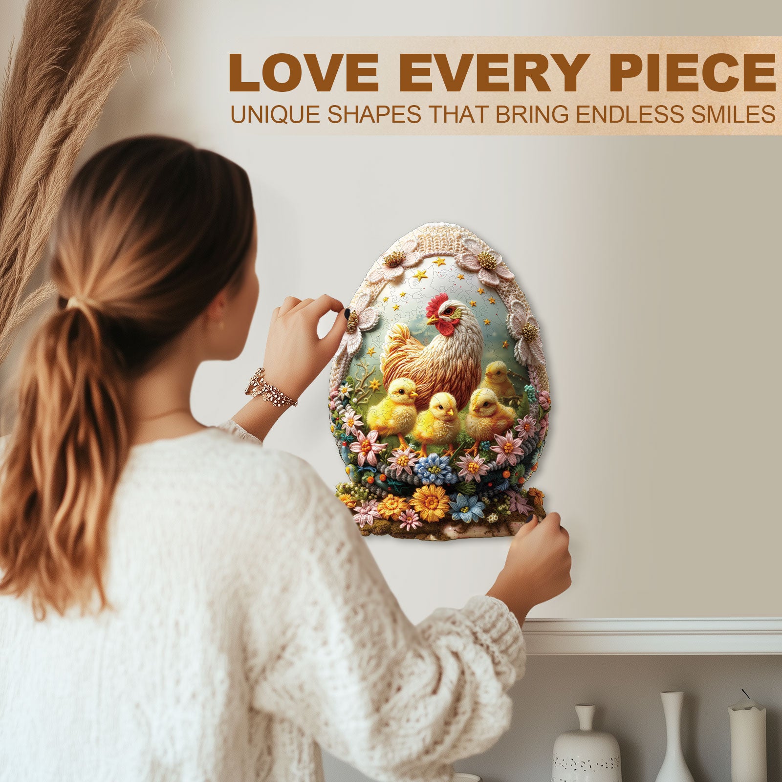 Mother’s Care Wooden Jigsaw Puzzle