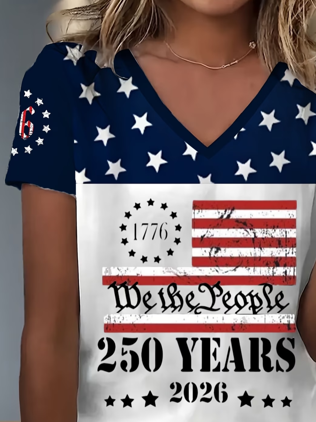 Women's Short Sleeve T-shirt Summer White Text Letters Printing V Neck Holiday Going Out Vintage Top