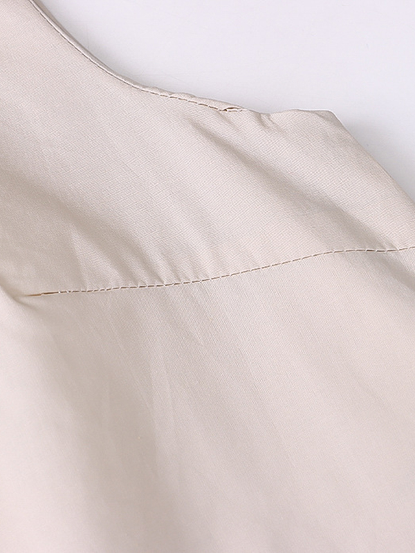 Solid Color Round-Neck Vest + High Waisted  Skirt Two Pieces Set