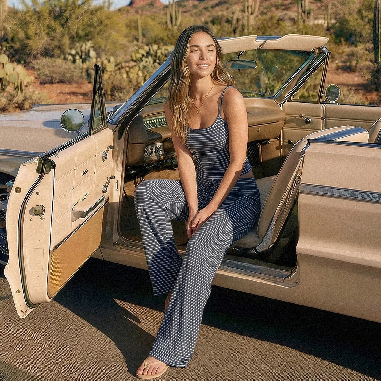 Women’s Striped Tube Top & Wide Leg Pants Set – Casual Chic Lounge Two-Piece Outfit