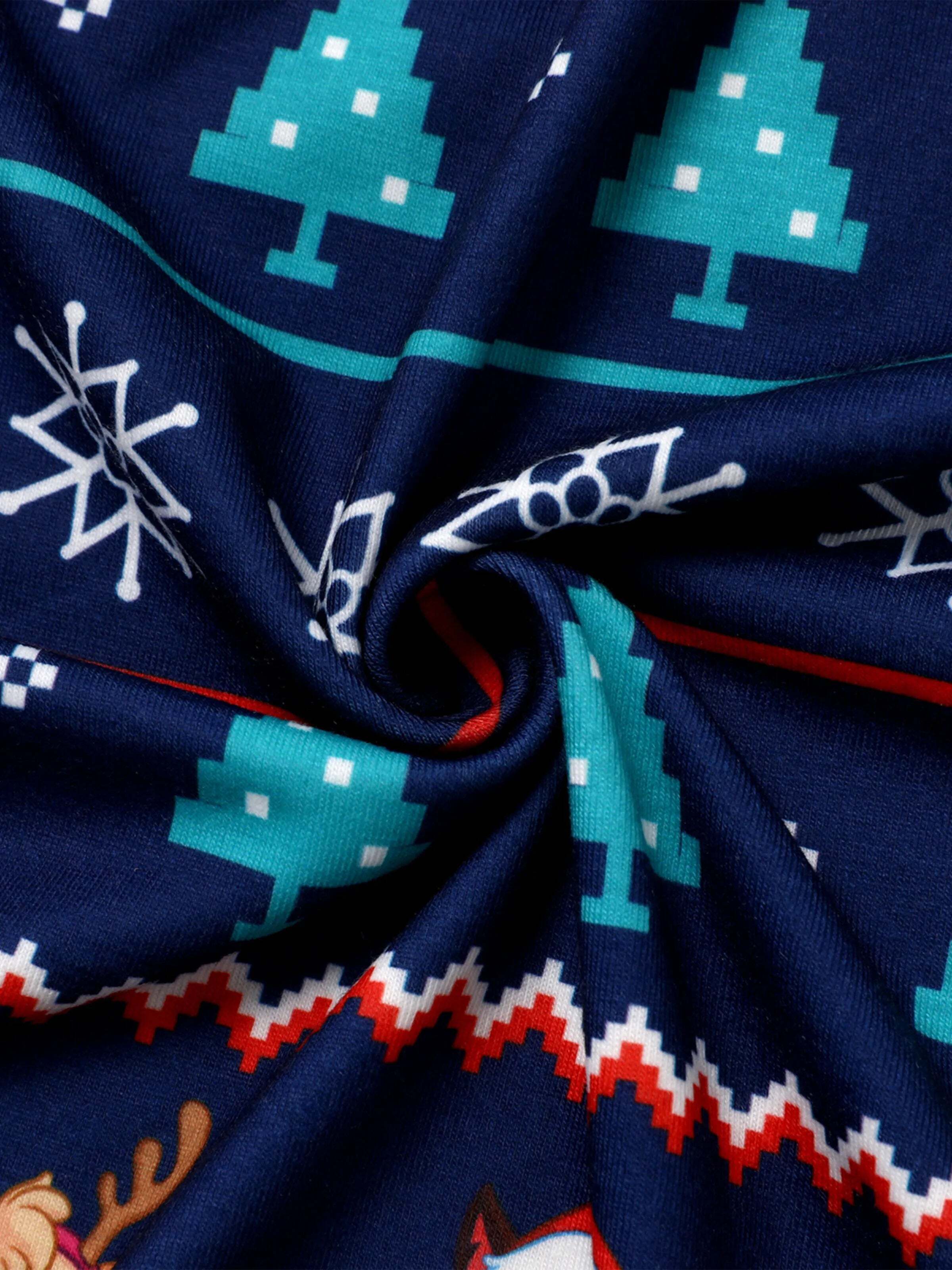 PAW Patrol Christmas Family Matching Allover Print Long-sleeve Pajamas Sets with Christmas Socks