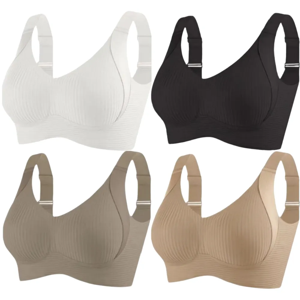 Women's Solid breasted Adjustable Wireless Bra (Just $3 Each!)