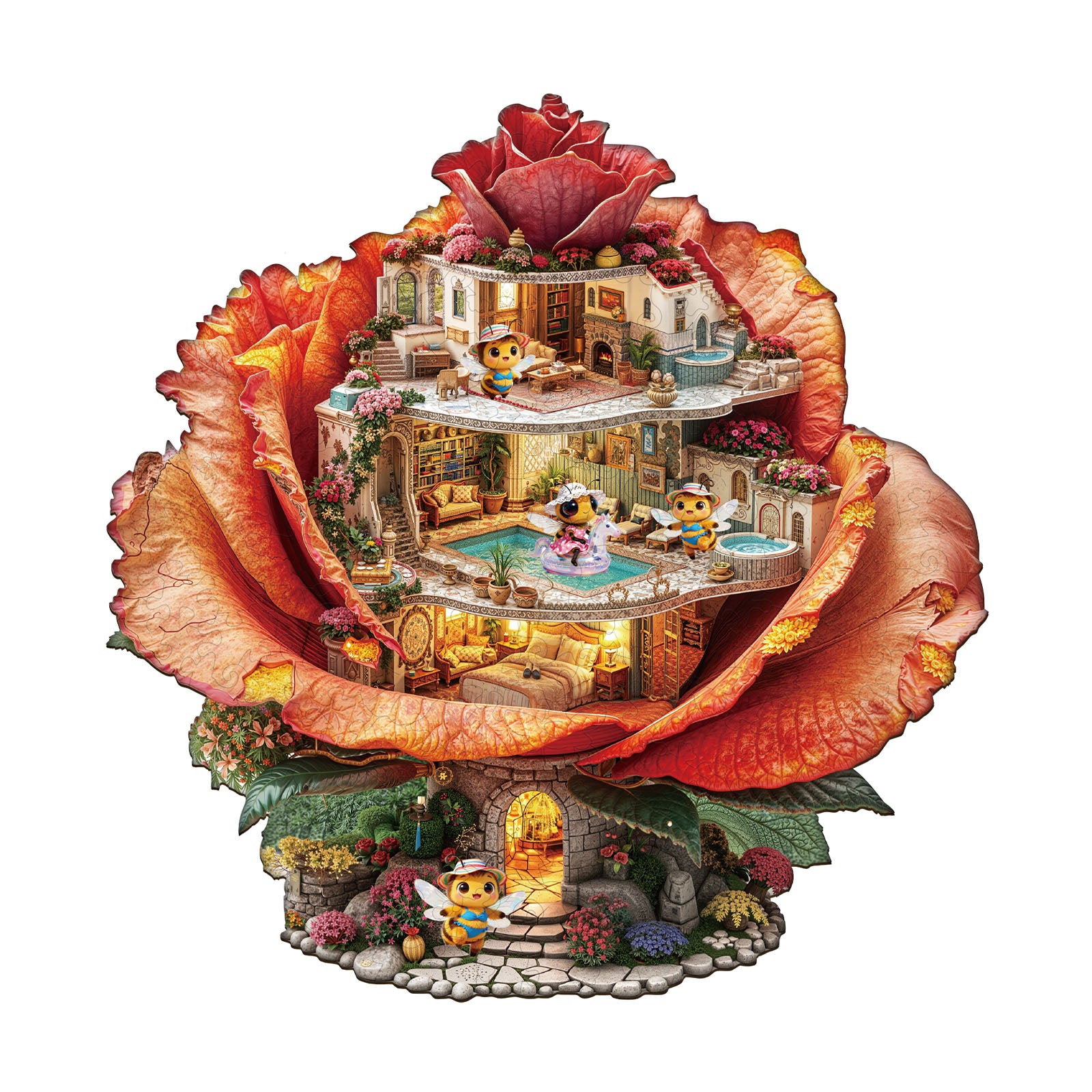 Rose Hostel Wooden Jigsaw Puzzle