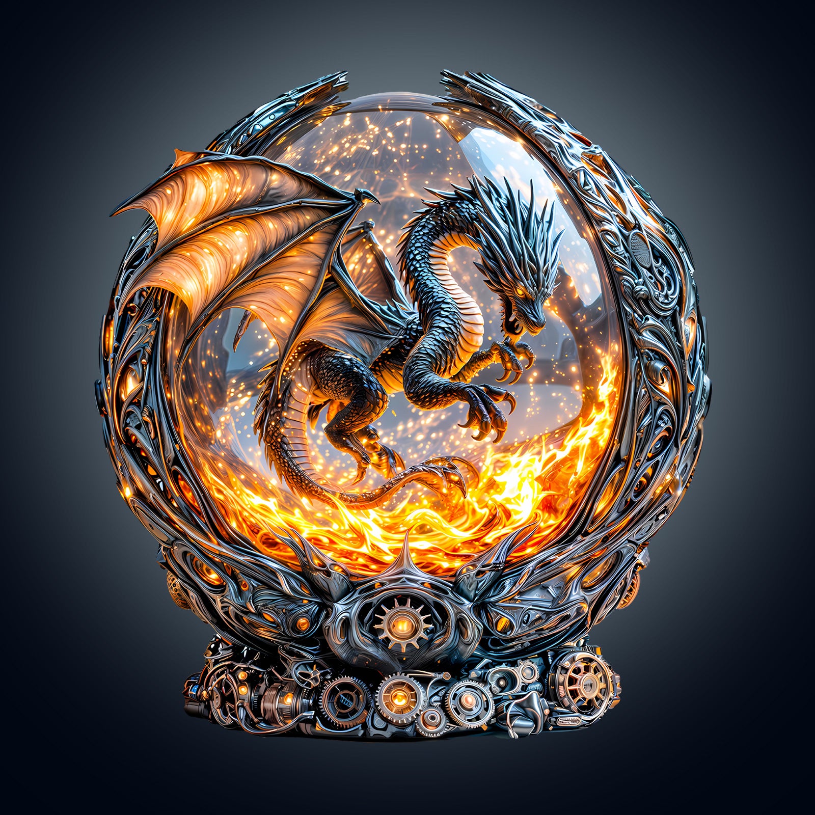 Magic Ball Fire Dragon Wooden Jigsaw Puzzle