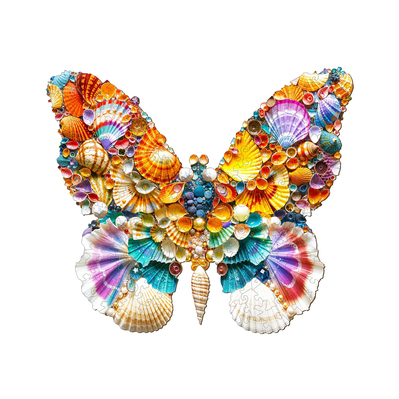 shell butterfly Wooden Jigsaw Puzzle