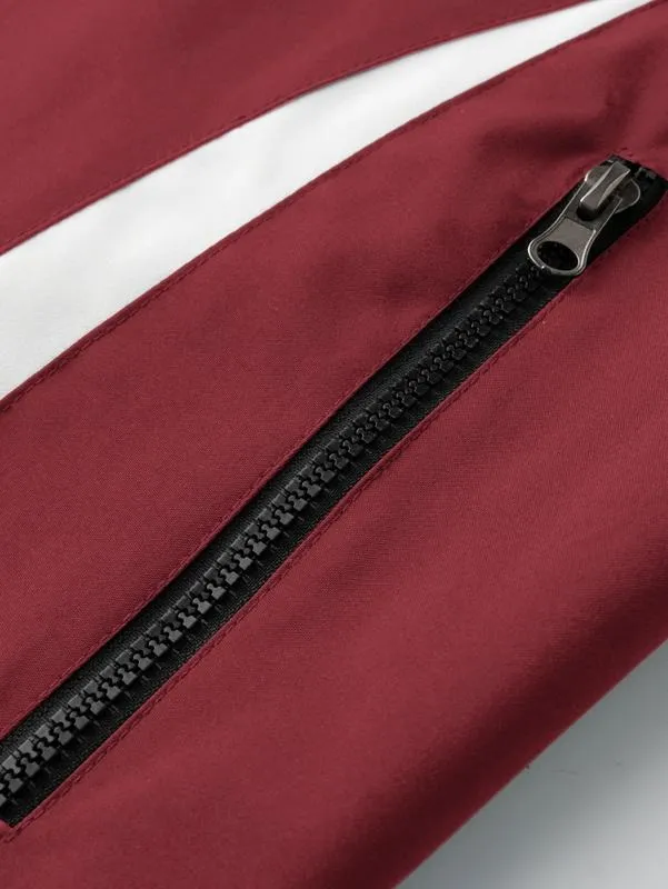 Men's spliced contrasting letter racing jacket,