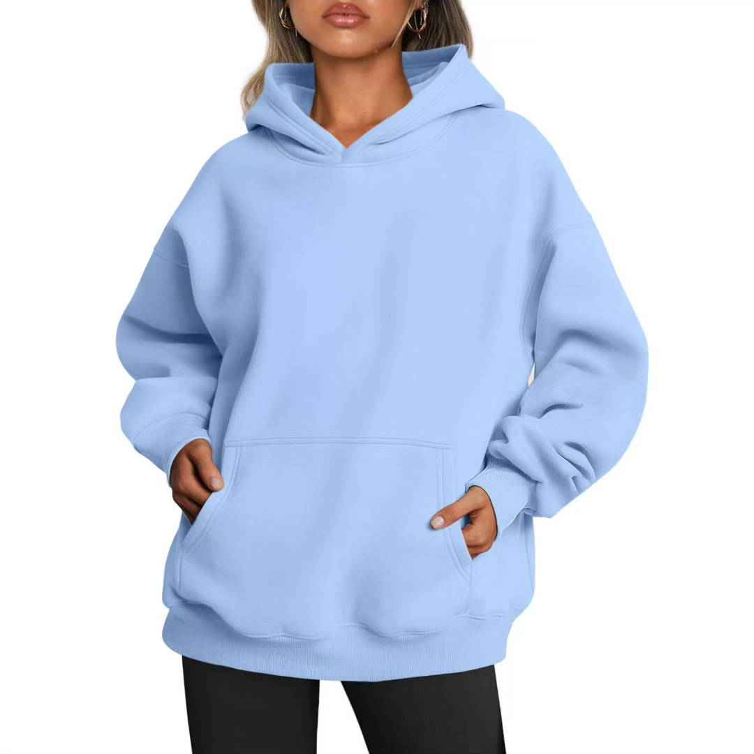 Unisex Oversized Hoodies Fleece Sweatshirts Long Sleeve Sweaters Pullover Fall Clothes with Pocket