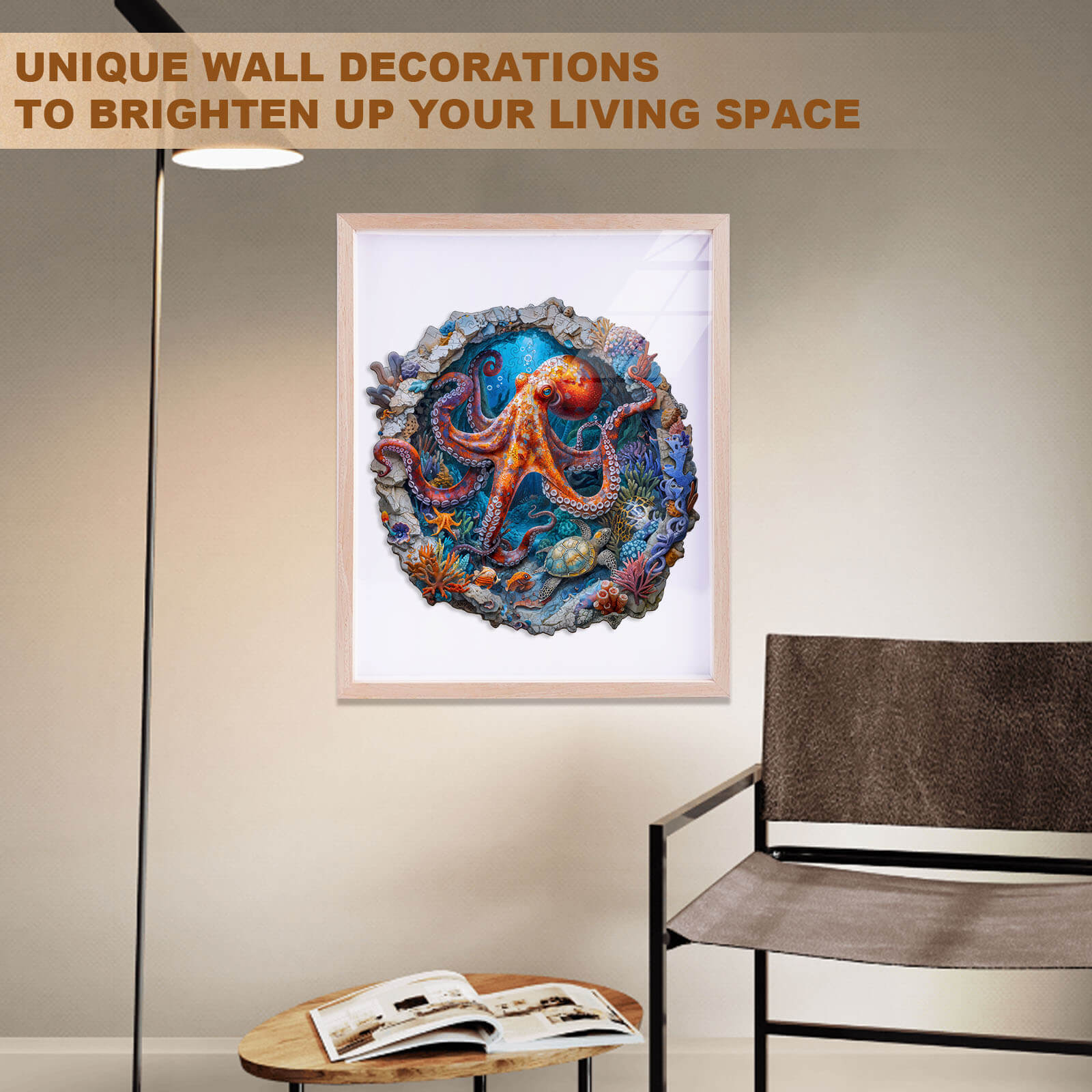 Octopus Haven Wooden Jigsaw Puzzle