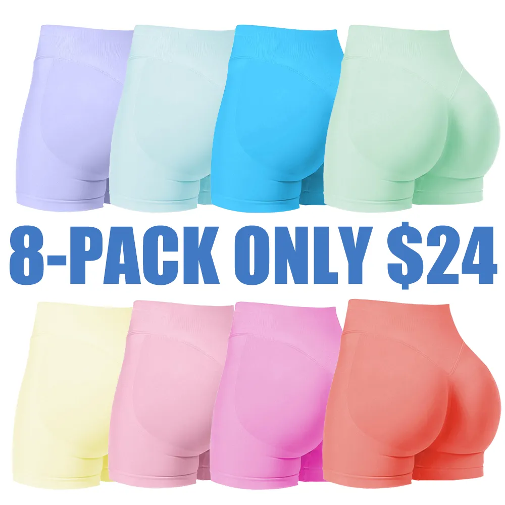 Form-fitting Stretch High-waisted Elastic Shorts