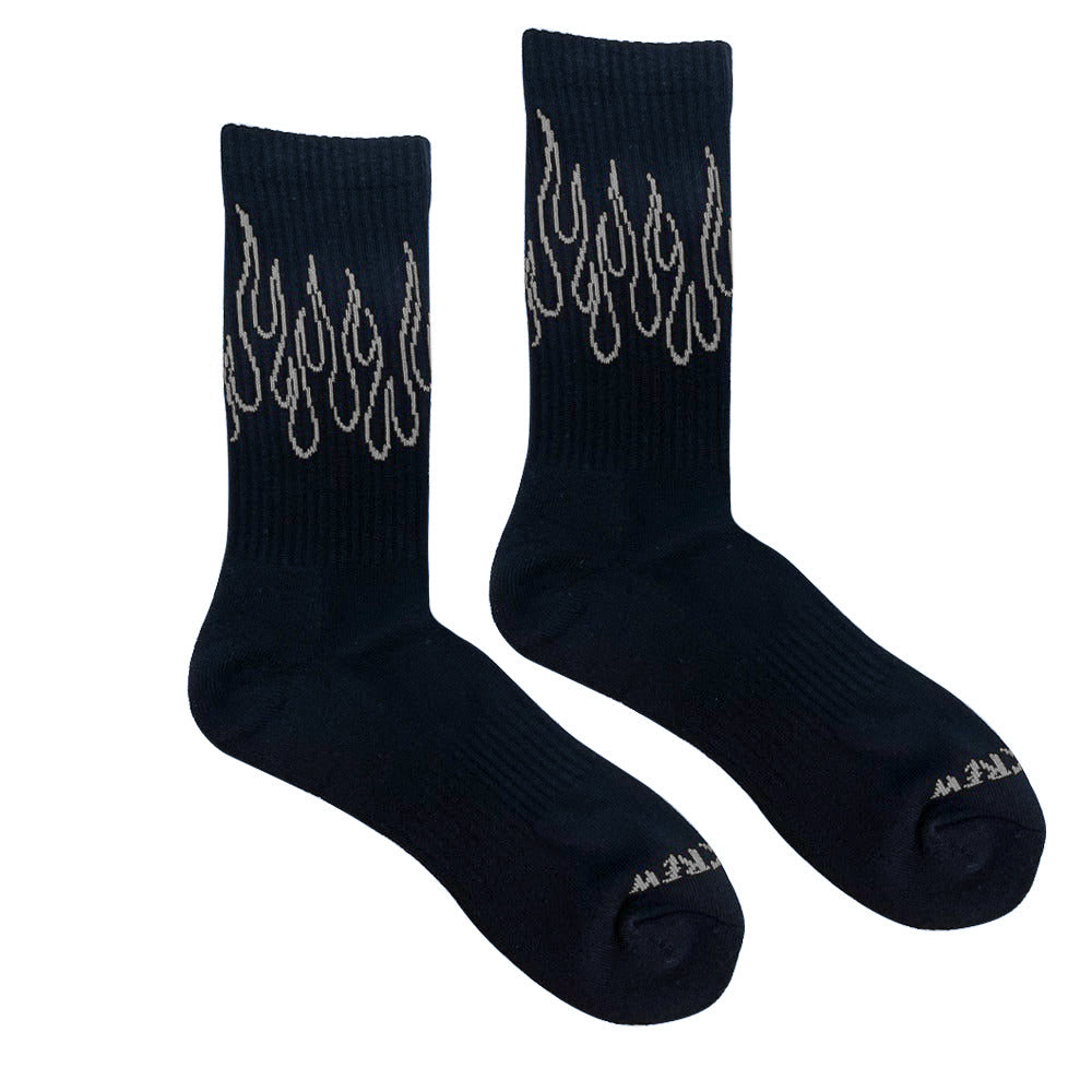 FLAME HIGH SOCKS - BLACKOUT