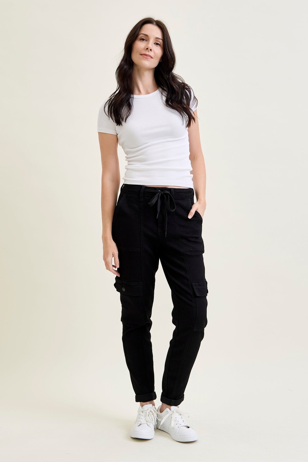 Celeste High Rise Cuffed Cargo Joggers